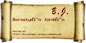 Borostyán Jordán névjegykártya